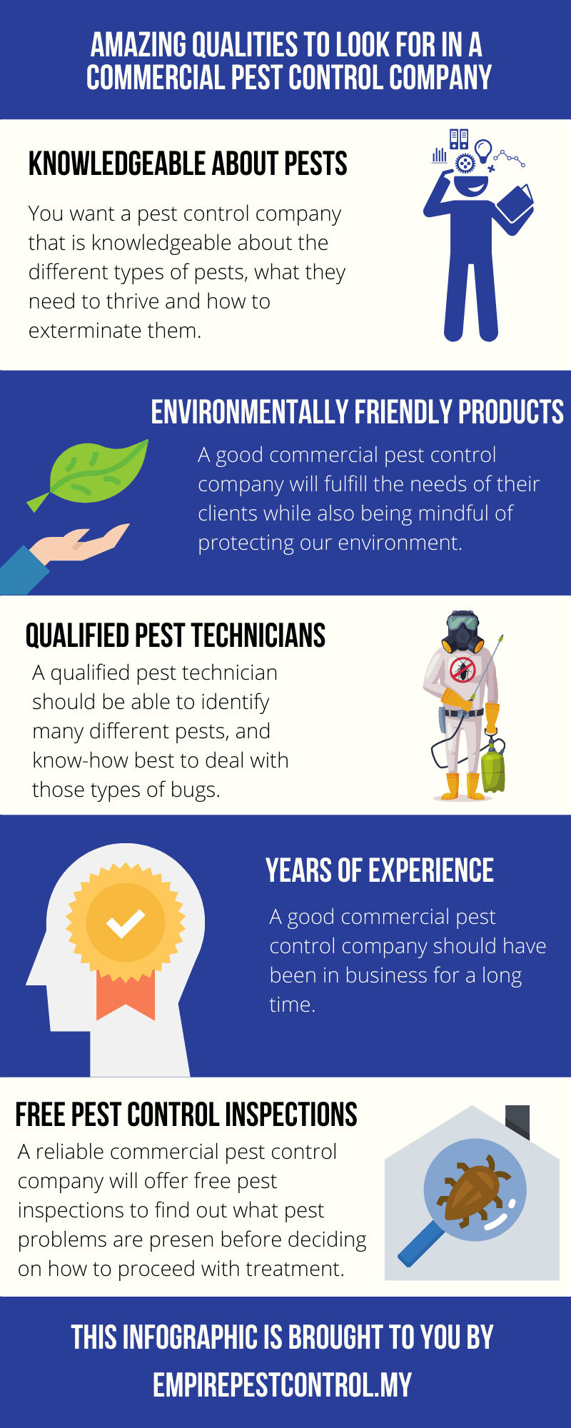 Qualities of Commercial Pest Control Company Infographic